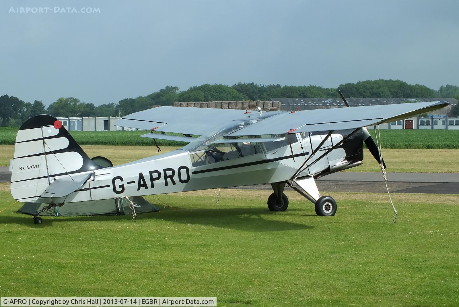 G-APRO, 1952 Auster 6A Tugmaster C/N WJ370, at the Real Aeroplane Club's Wings & Wheels fly-in, Breighton