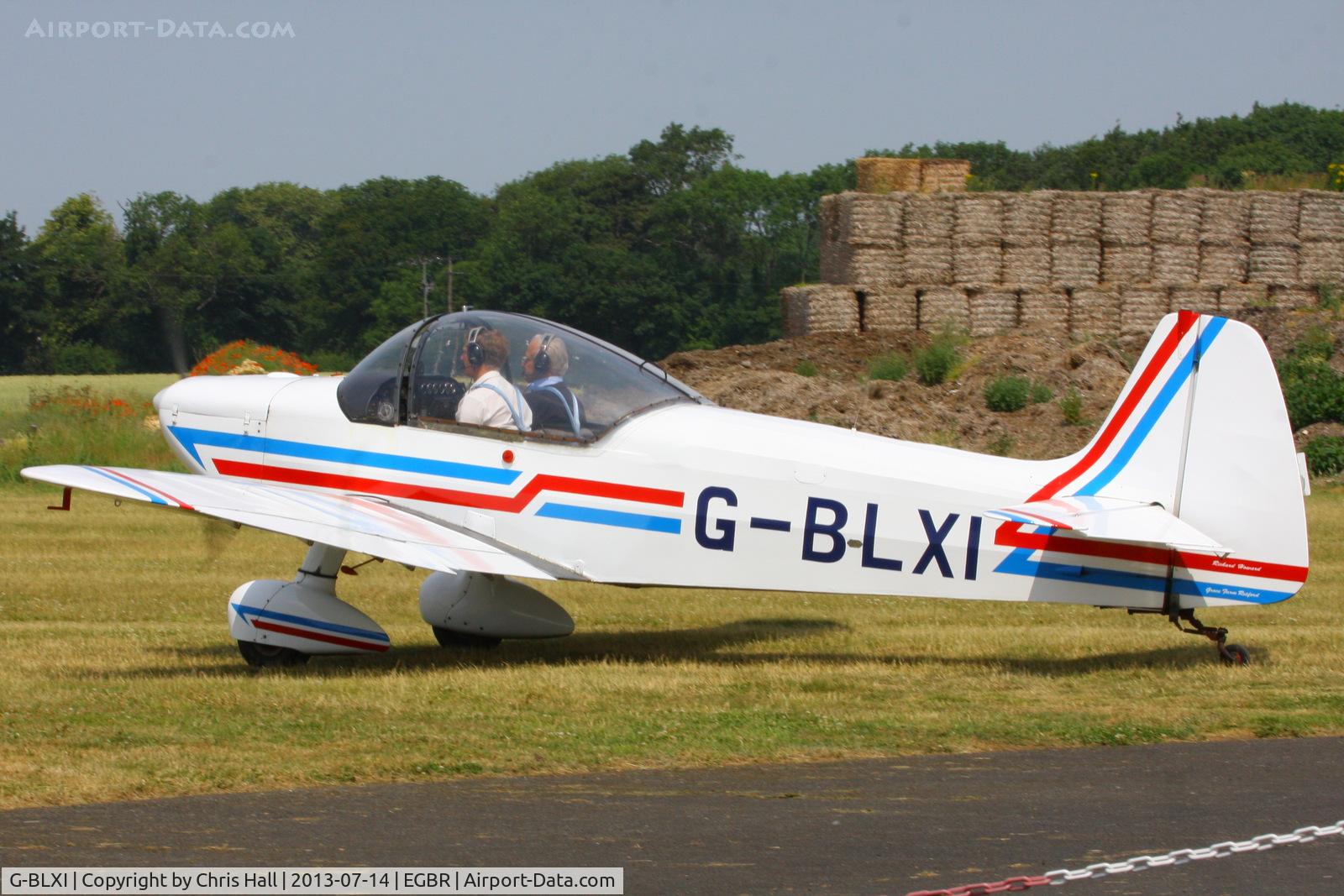 G-BLXI, 1965 Scintex CP-1310-C3 Super Emeraude C/N 937, at the Real Aeroplane Club's Wings & Wheels fly-in, Breighton