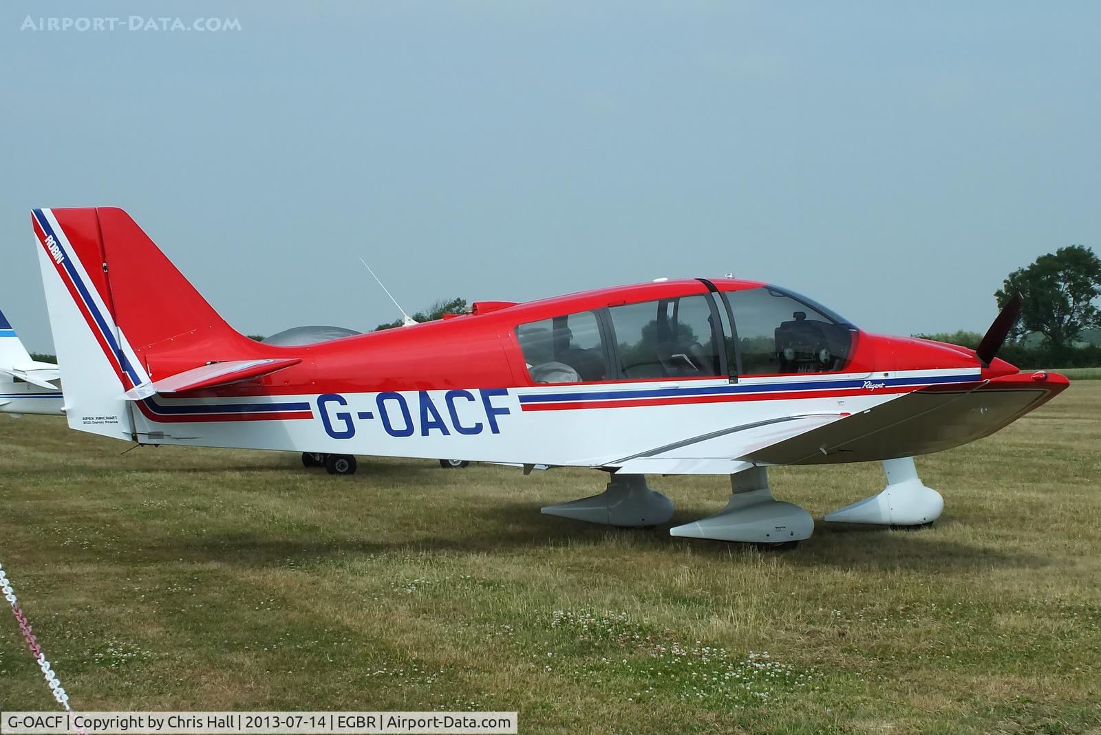 G-OACF, 2003 Robin DR-400-180 Regent Regent C/N 2534, at the Real Aeroplane Club's Wings & Wheels fly-in, Breighton
