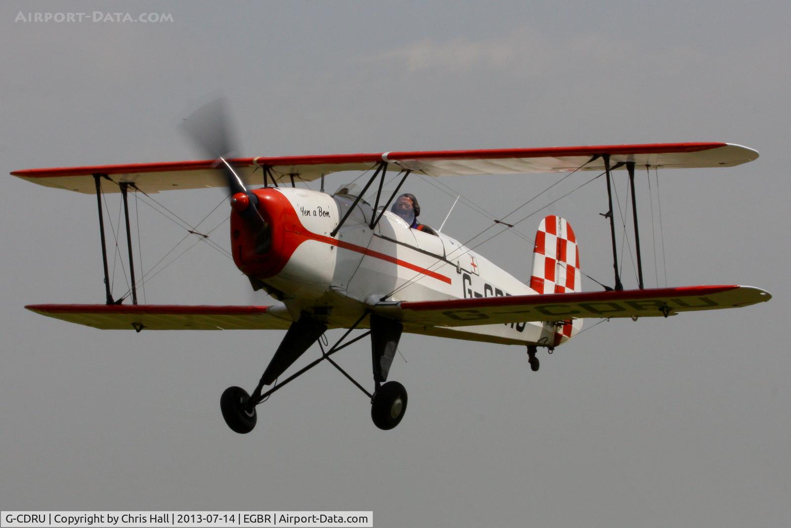 G-CDRU, 1946 CASA 1-131E Jungmann C/N 2321, at the Real Aeroplane Club's Wings & Wheels fly-in, Breighton