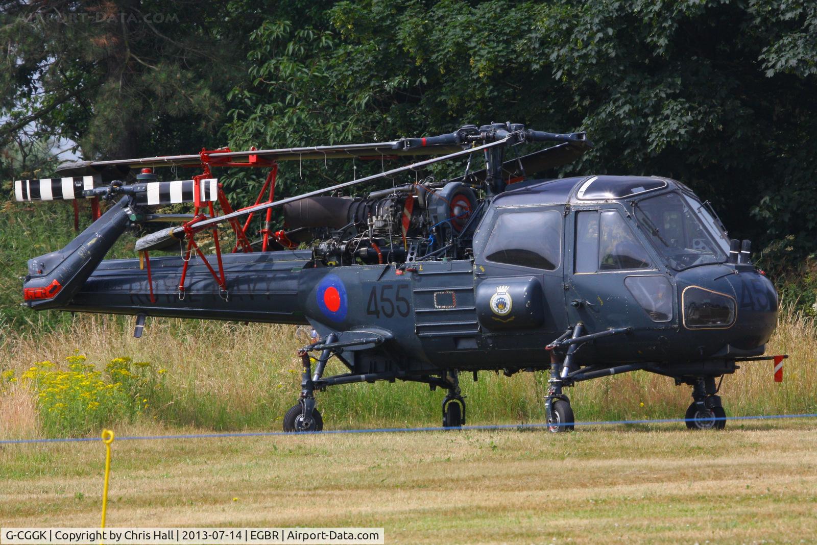 G-CGGK, 1965 Westland Wasp HAS.1 C/N F9604, at the Real Aeroplane Club's Wings & Wheels fly-in, Breighton