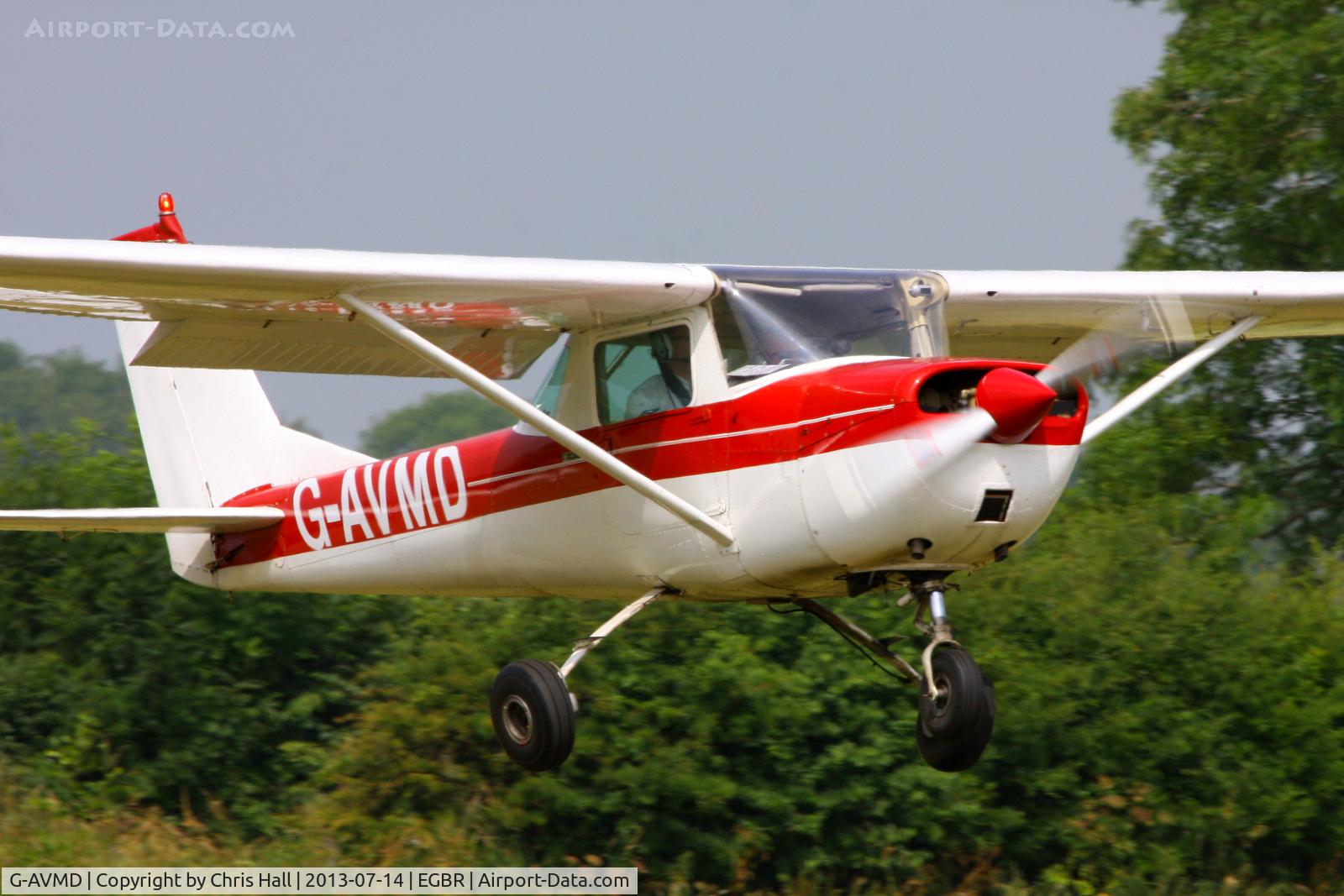 G-AVMD, 1966 Cessna 150G C/N 150-65504, at the Real Aeroplane Club's Wings & Wheels fly-in, Breighton
