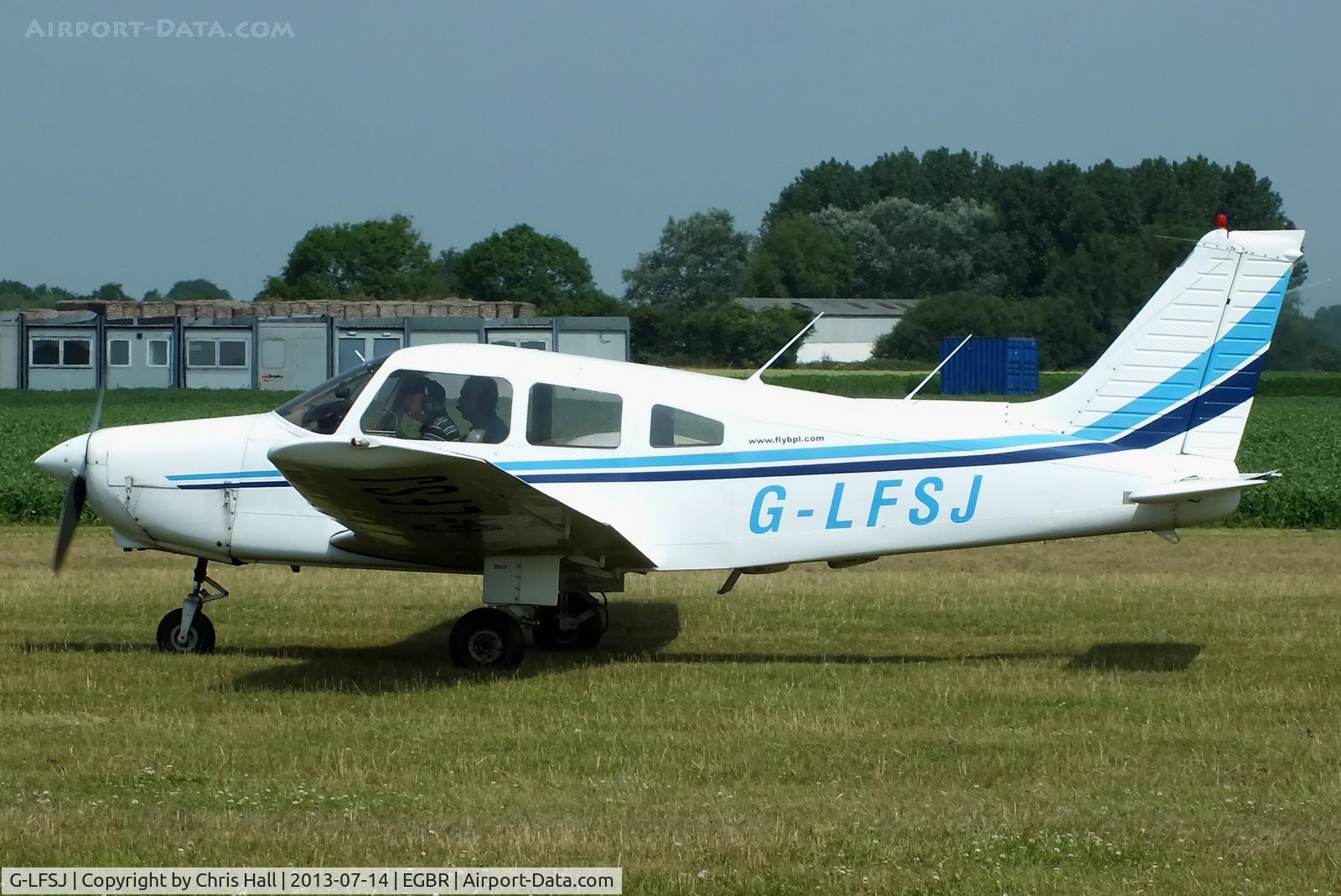 G-LFSJ, 1979 Piper PA-28-161 Cherokee Warrior II C/N 28-7916536, at the Real Aeroplane Club's Wings & Wheels fly-in, Breighton