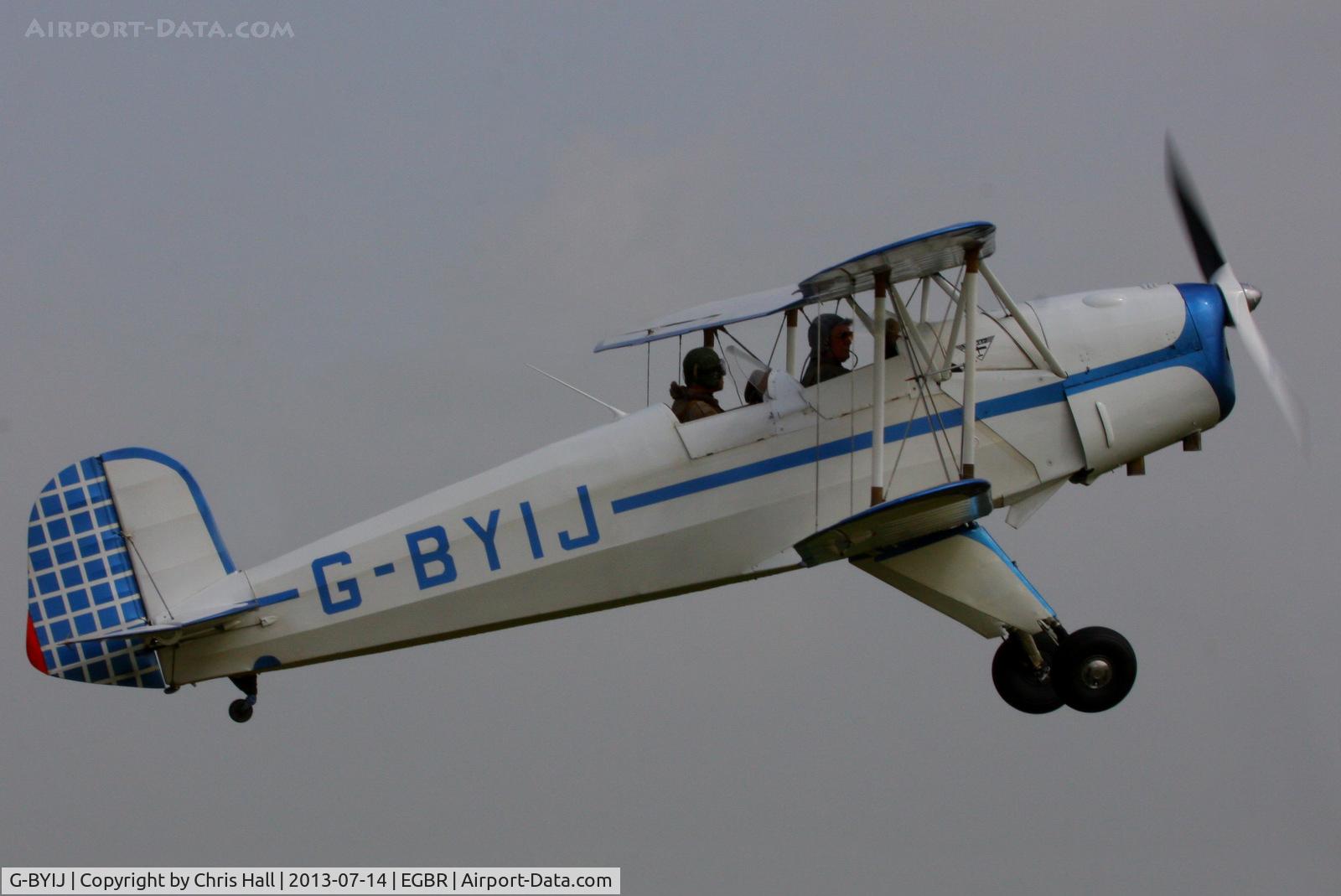G-BYIJ, 1954 CASA 1-131E Series 2000 C/N 2110, at the Real Aeroplane Club's Wings & Wheels fly-in, Breighton