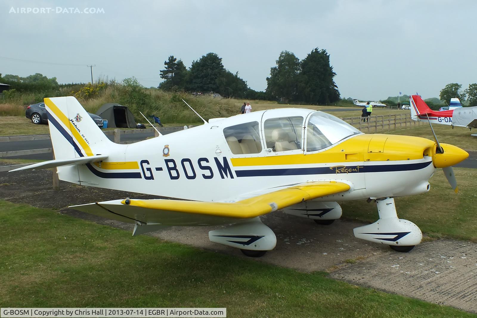 G-BOSM, 1970 Robin DR-253B Regent C/N 168, at the Real Aeroplane Club's Wings & Wheels fly-in, Breighton