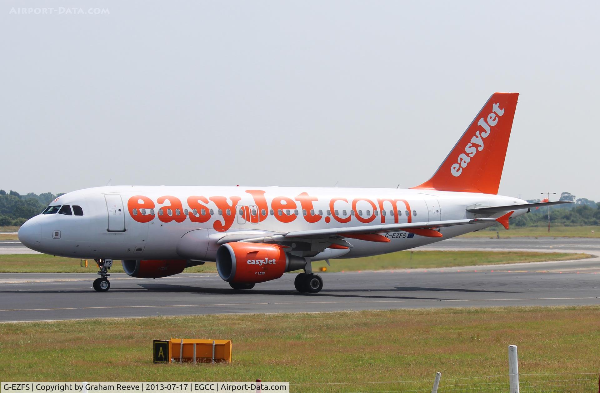G-EZFS, 2009 Airbus A319-111 C/N 4129, Just landed.
