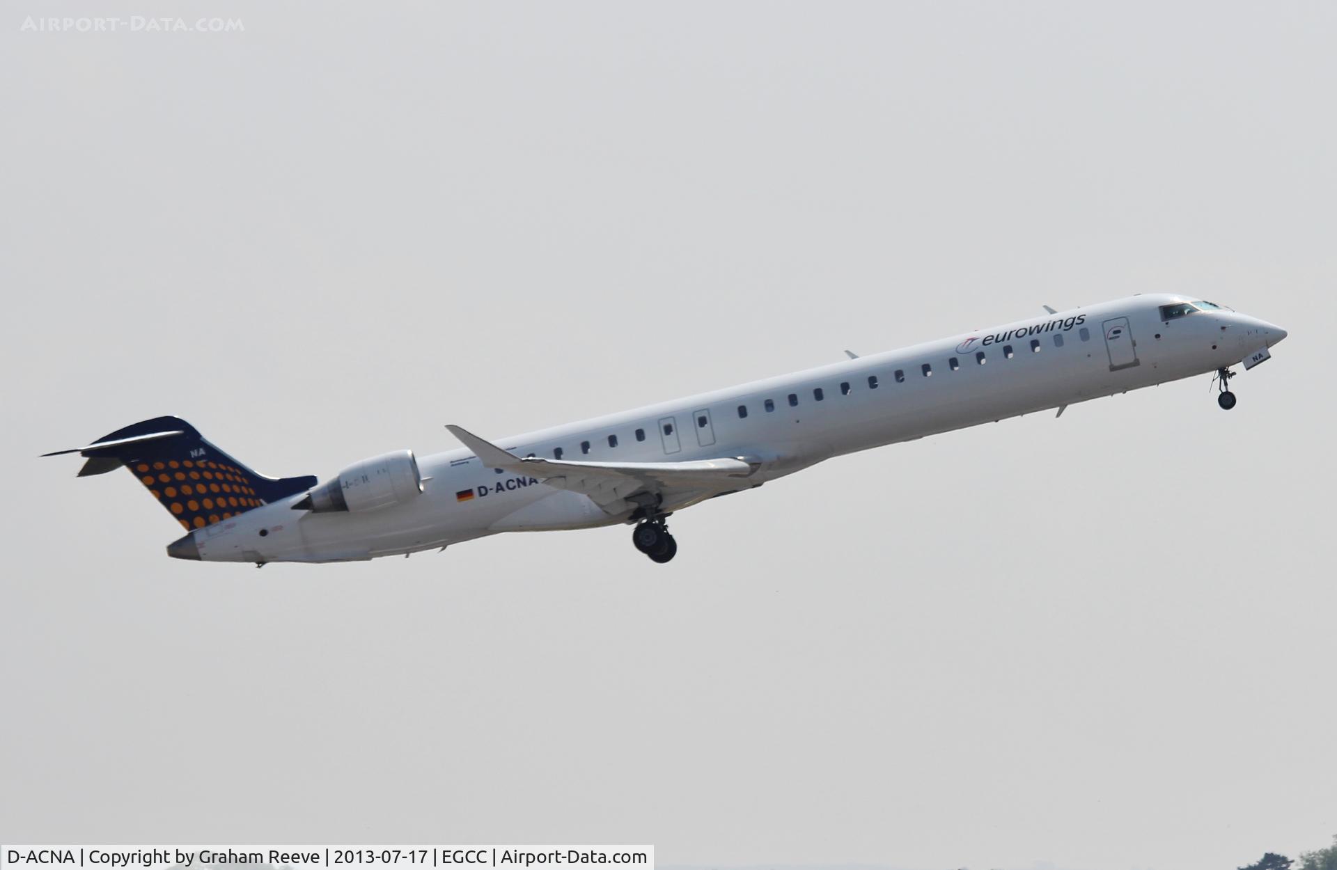 D-ACNA, 2009 Bombardier CRJ-900 NG (CL-600-2D24) C/N 15229, Departing from Manchester.