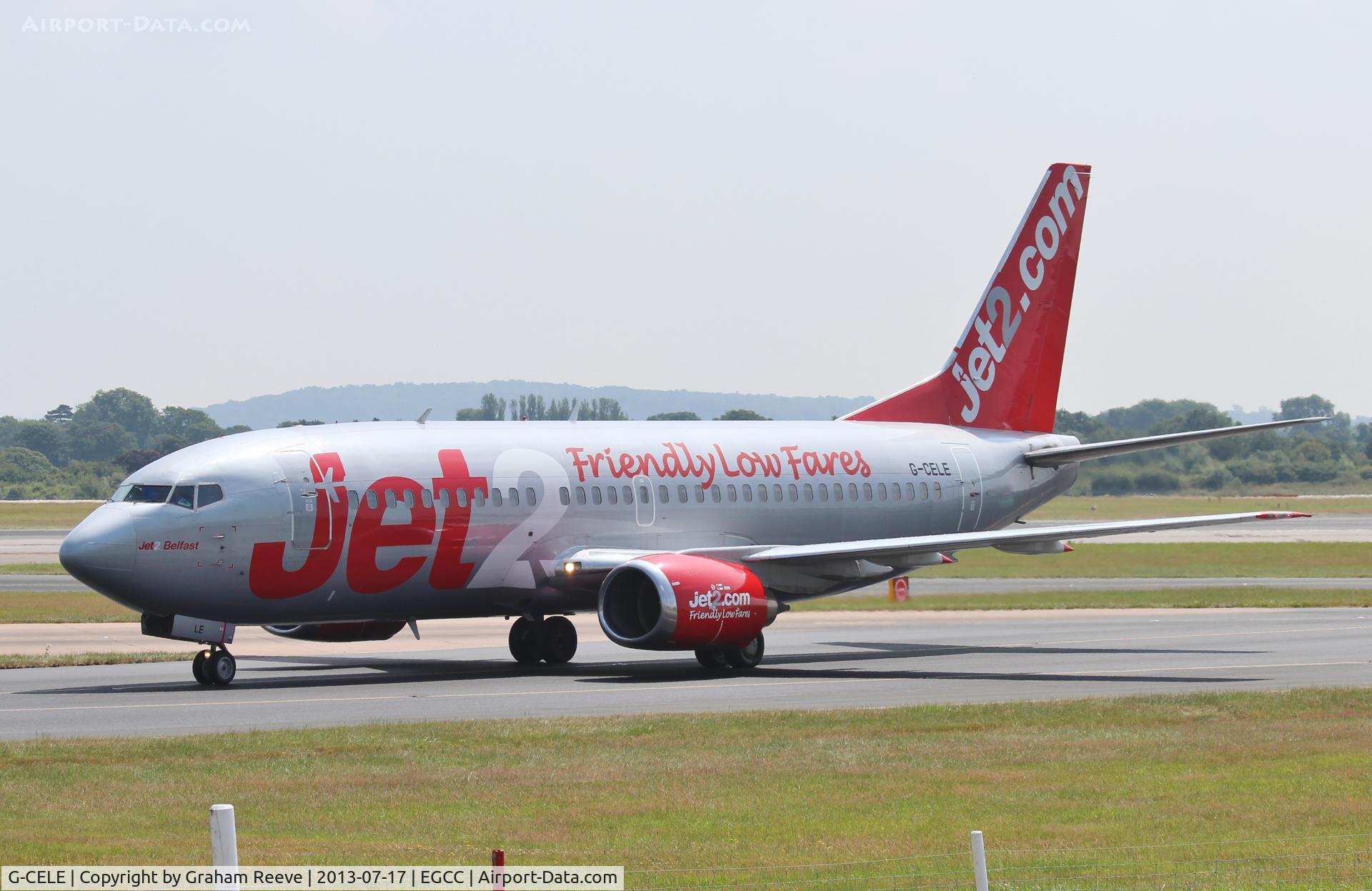 G-CELE, 1988 Boeing 737-33A C/N 24029, Just landed.
