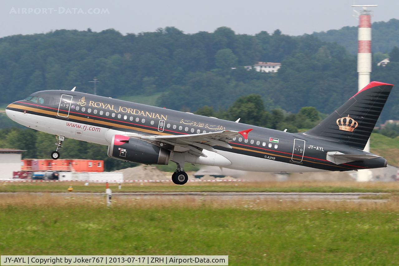 JY-AYL, 2008 Airbus A319-132 C/N 3428, Royal Jordanian