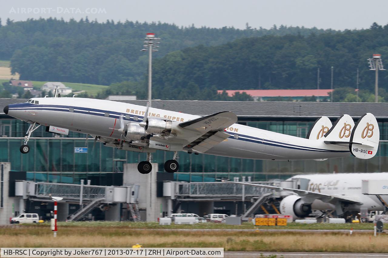 HB-RSC, 1955 Lockheed C-121C Super Constellation (L-1049F) C/N 1049F-4175, Breitling