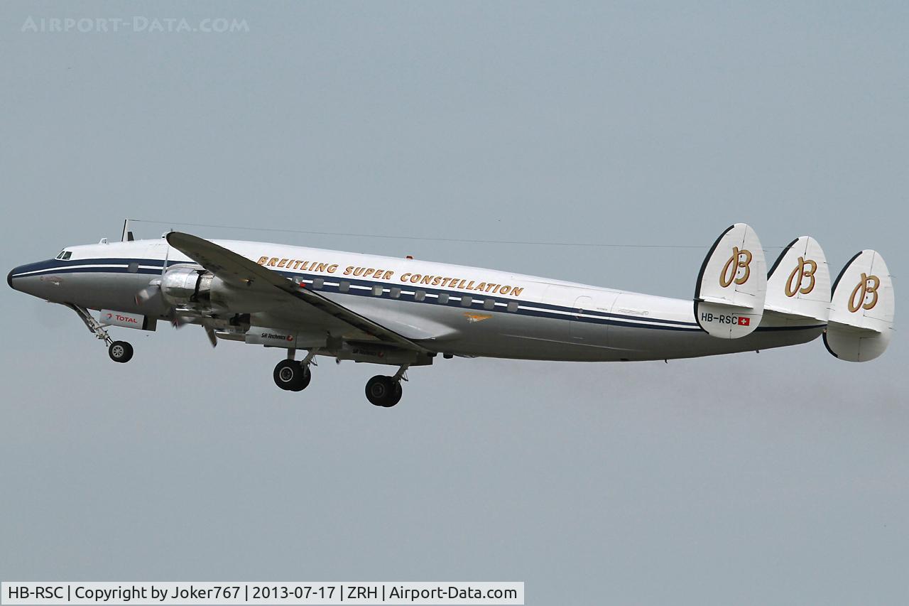 HB-RSC, 1955 Lockheed C-121C Super Constellation (L-1049F) C/N 1049F-4175, Breitling