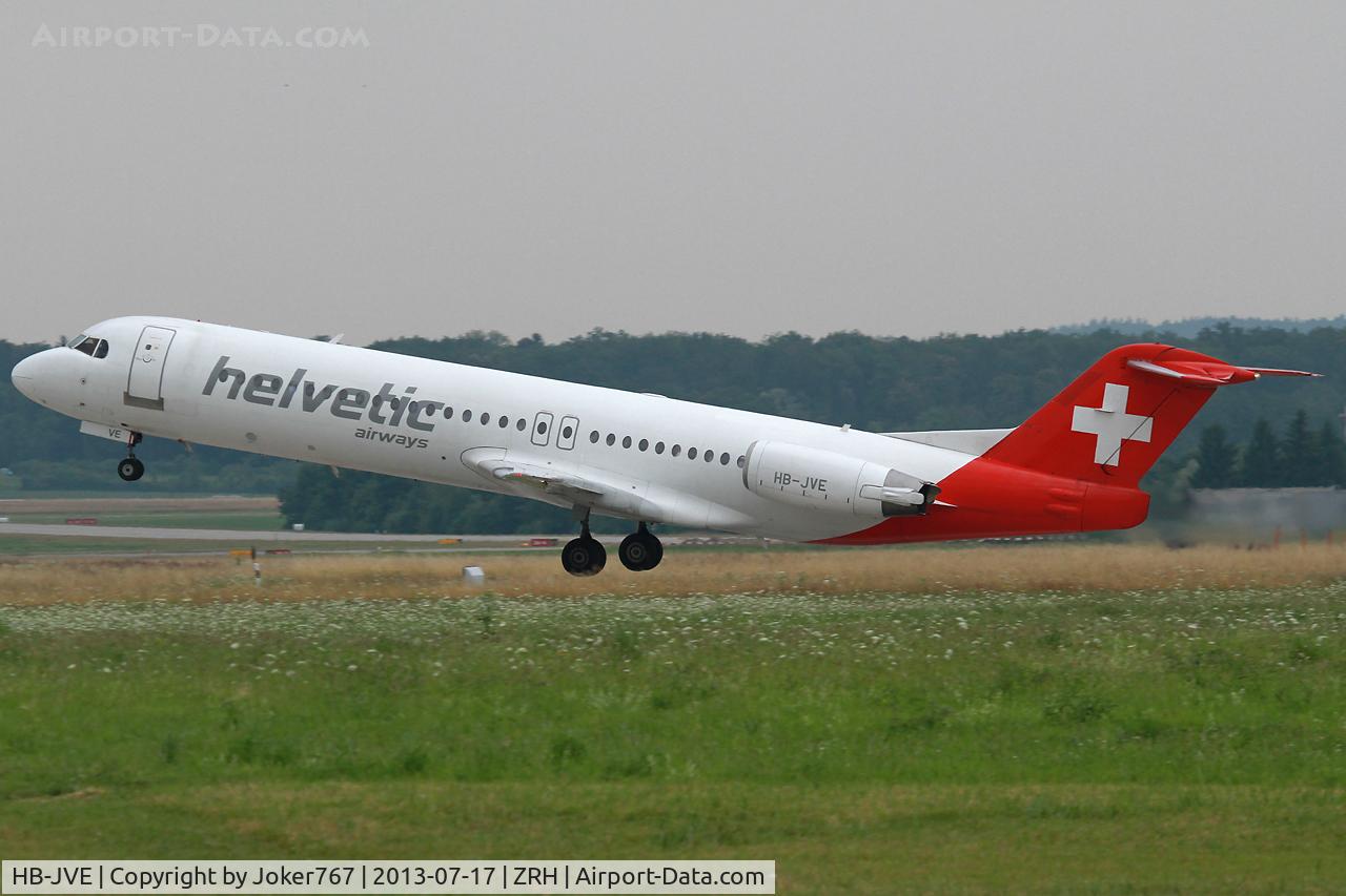 HB-JVE, 1993 Fokker 100 (F-28-0100) C/N 11459, Helvetic