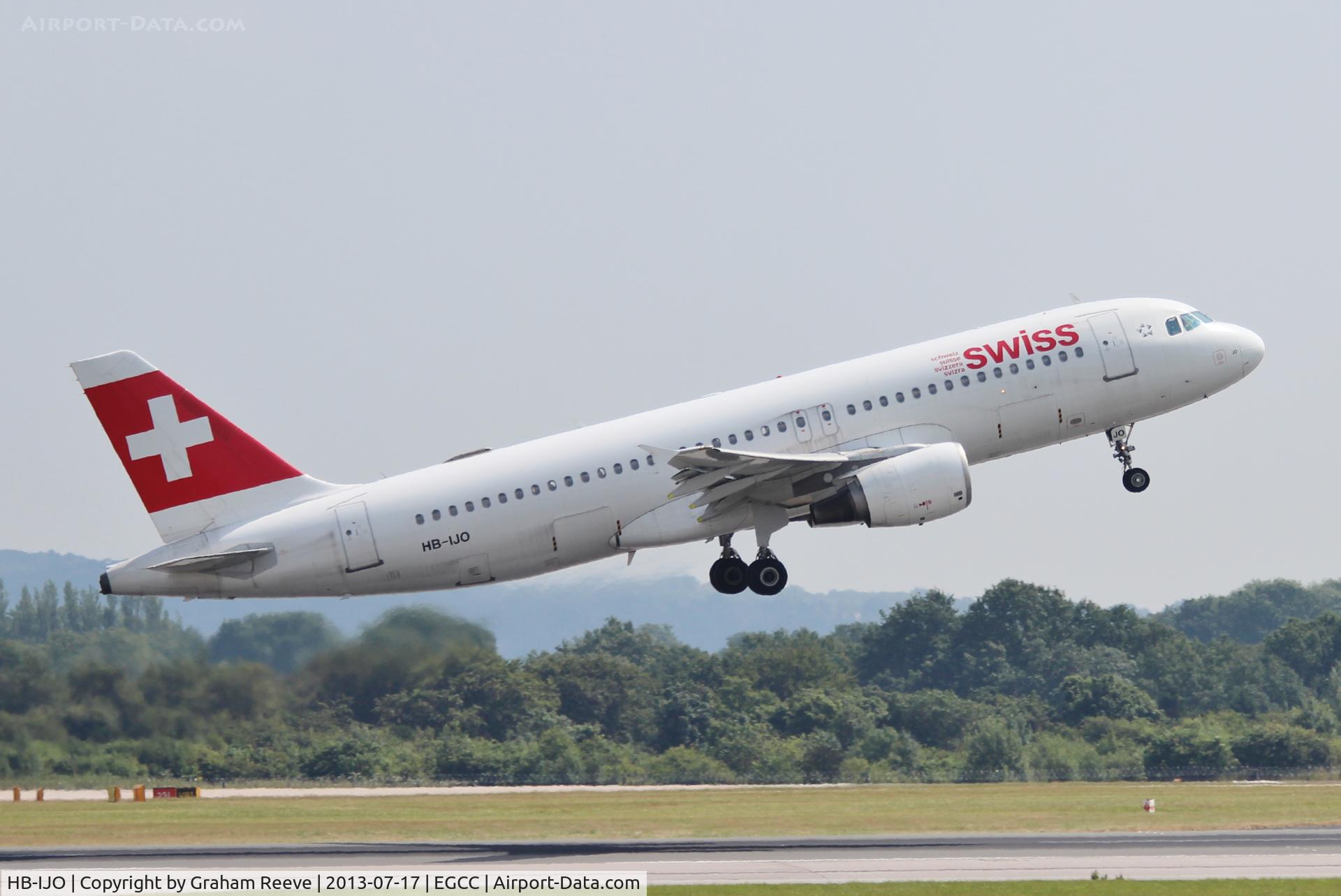 HB-IJO, 1997 Airbus A320-214 C/N 673, Just airbourne.