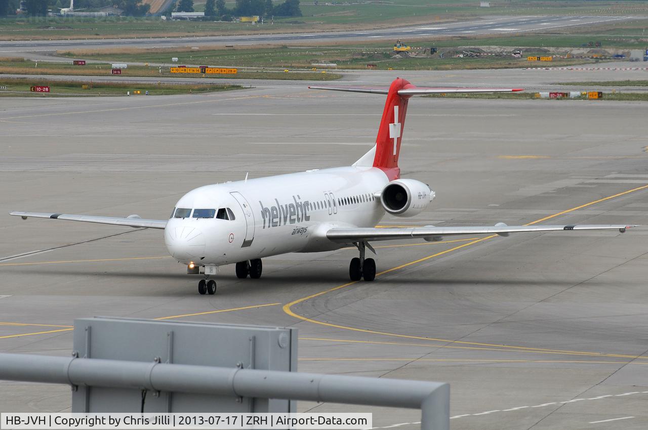 HB-JVH, 1990 Fokker 100 (F-28-0100) C/N 11324, Helvetic