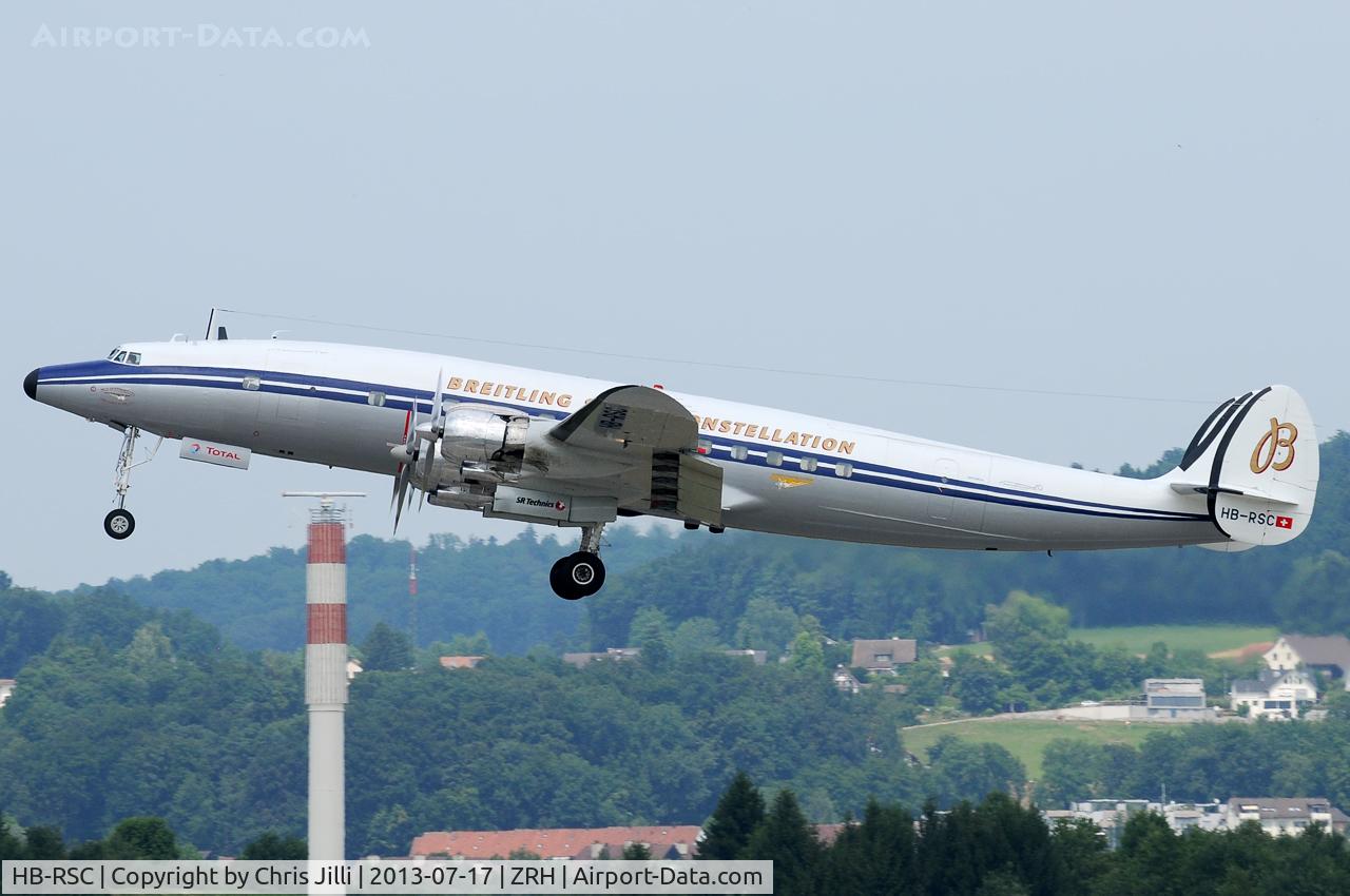 HB-RSC, 1955 Lockheed C-121C Super Constellation (L-1049F) C/N 1049F-4175, Breitling Super Constellation