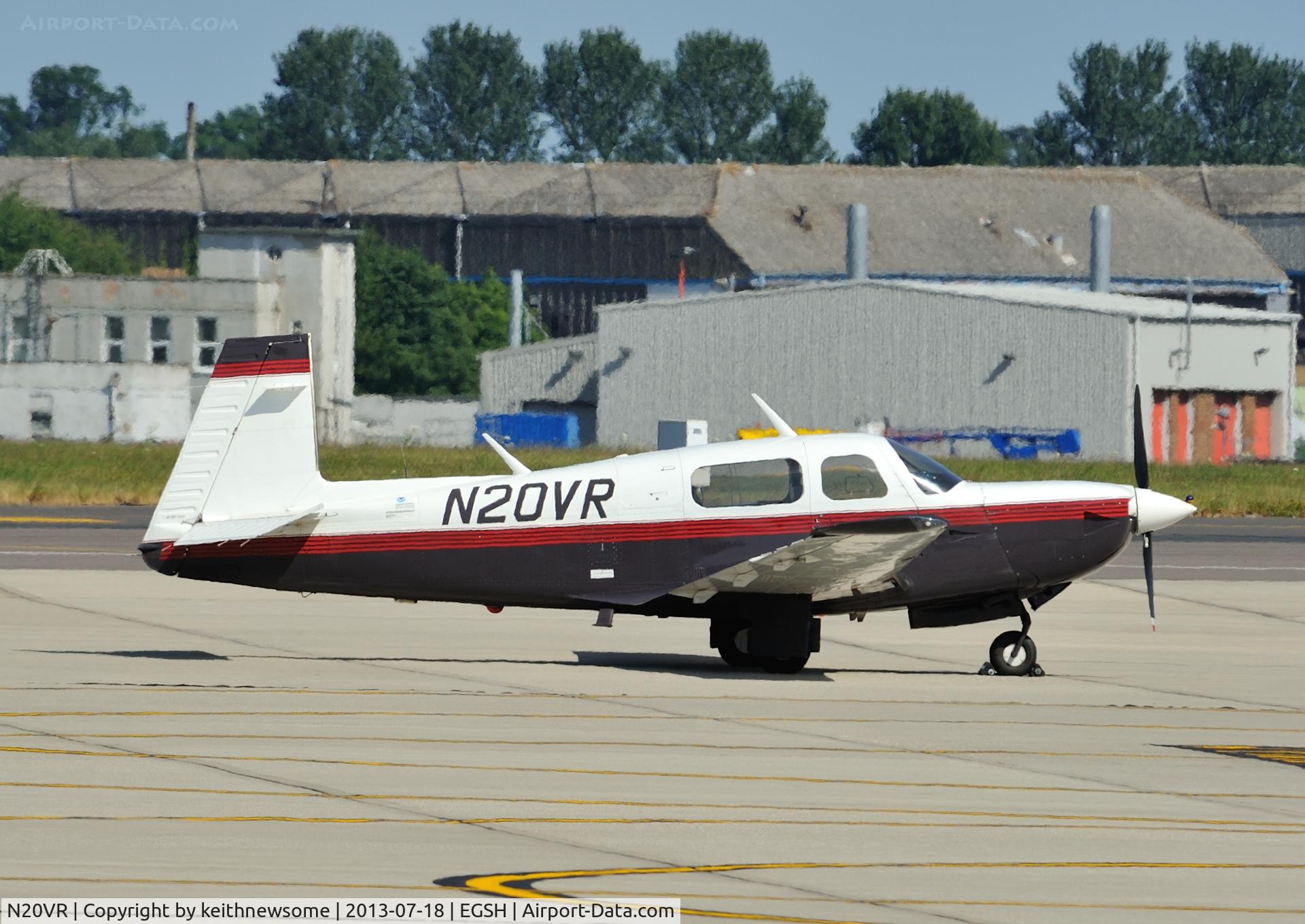 N20VR, 1997 Mooney M20K C/N 25-2016, Parked in blazing sun !