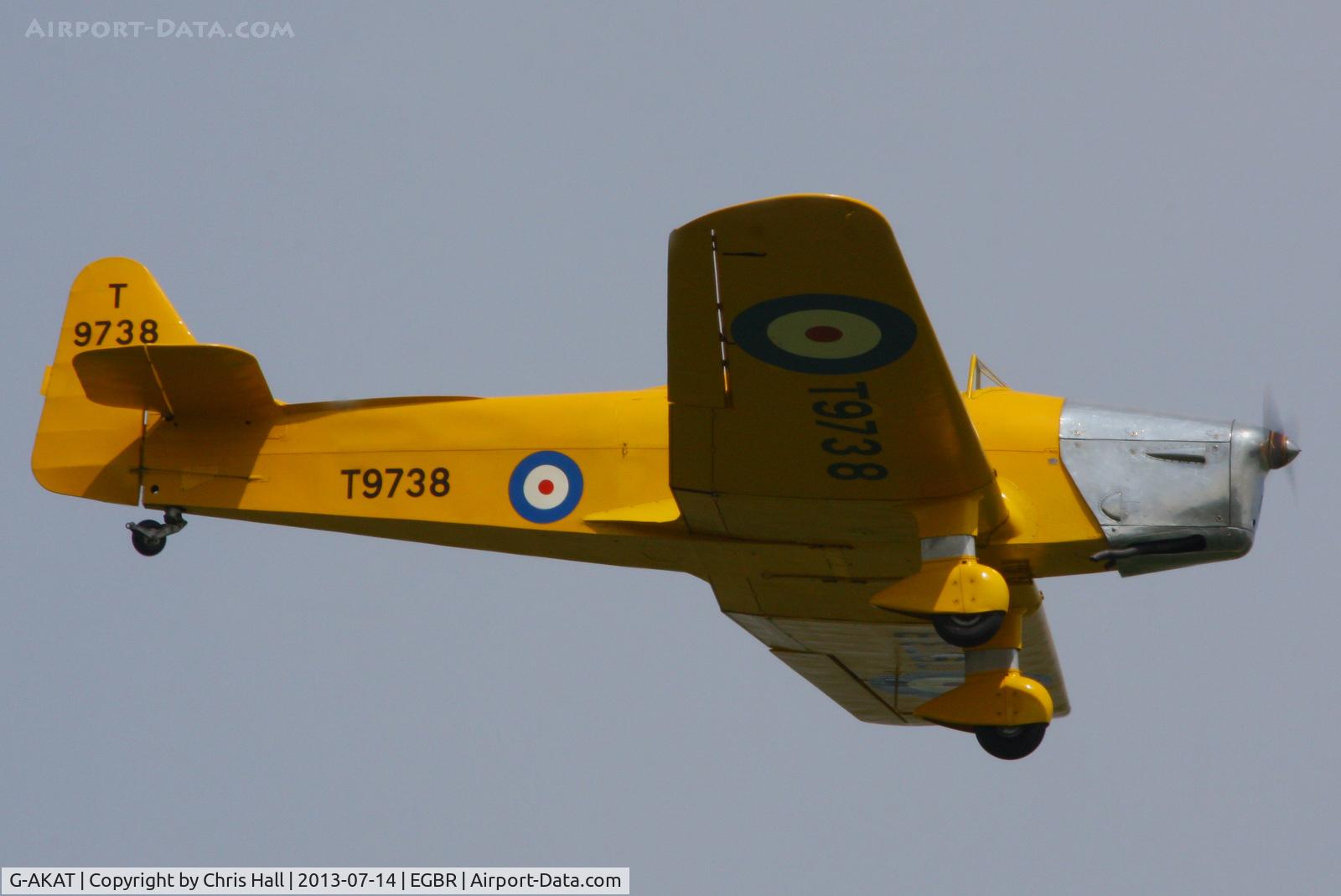 G-AKAT, 1940 Miles M14A Hawk Trainer 3 C/N 2005, at the Real Aeroplane Club's Wings & Wheels fly-in, Breighton