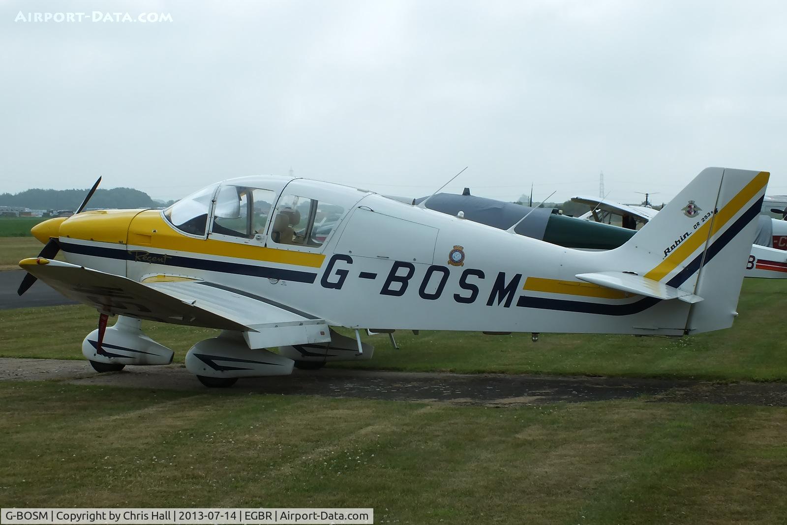 G-BOSM, 1970 Robin DR-253B Regent C/N 168, at the Real Aeroplane Club's Wings & Wheels fly-in, Breighton