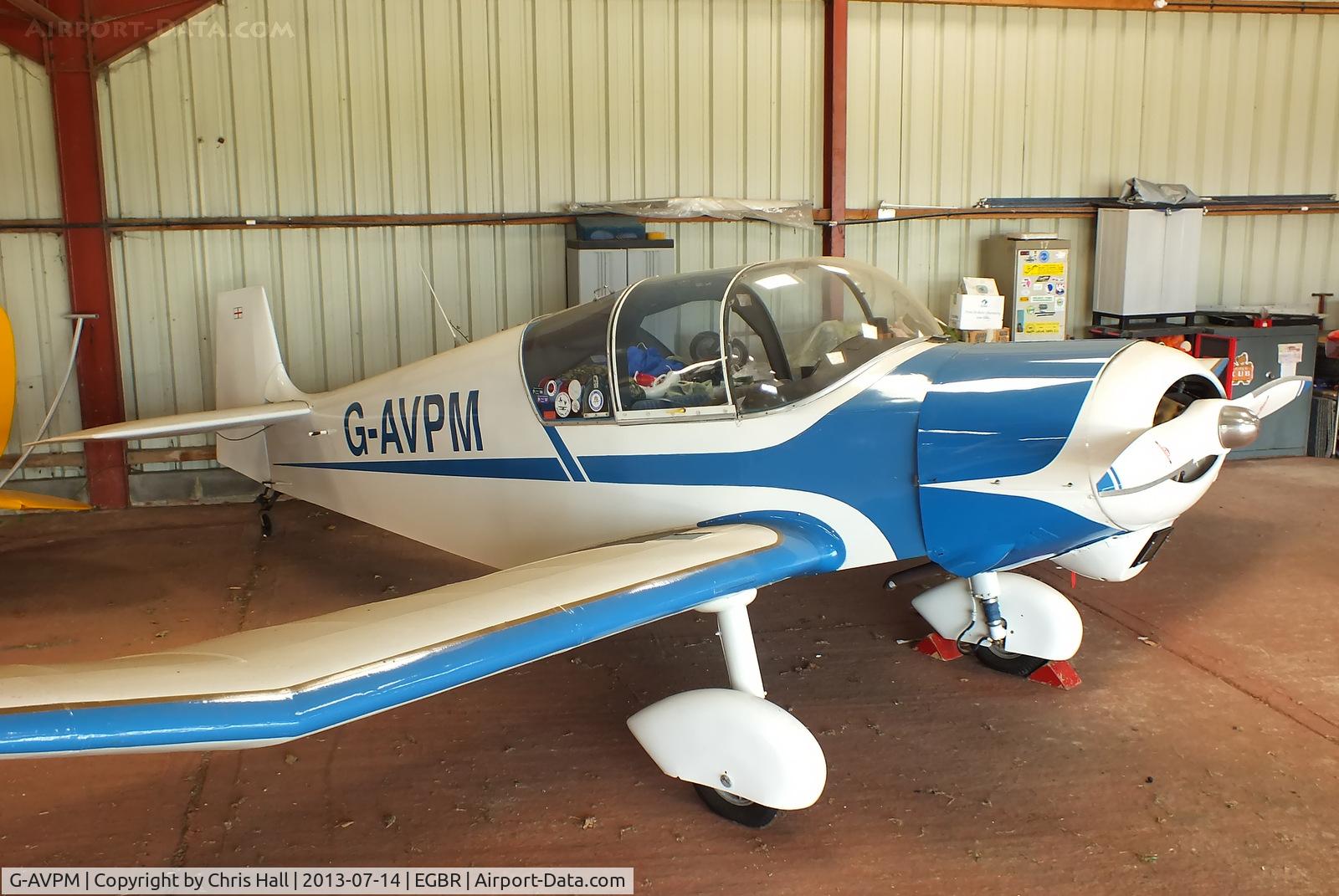 G-AVPM, 1957 SAN Jodel D-117 C/N 593, at the Real Aeroplane Club's Wings & Wheels fly-in, Breighton