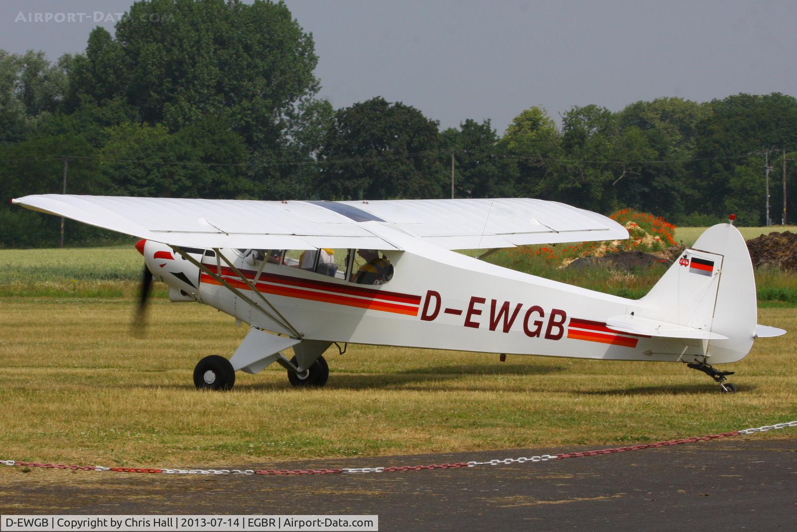 D-EWGB, 1960 Piper PA-18-150 Super Cub Super Cub C/N 18-7442, at the Real Aeroplane Club's Wings & Wheels fly-in, Breighton