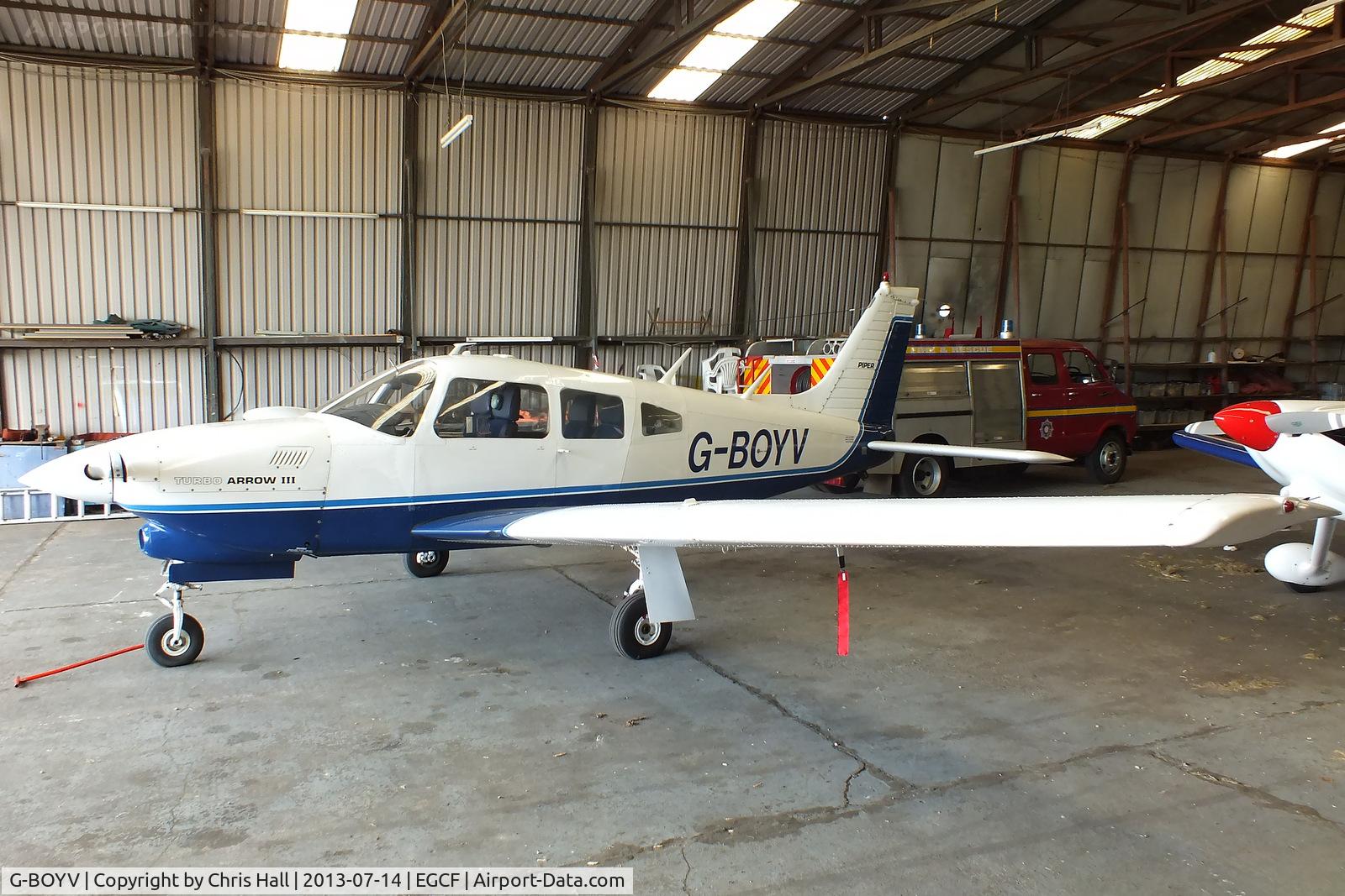 G-BOYV, 1977 Piper PA-28R-201T Turbo Cherokee Arrow III C/N 28R-7703014, privately owned