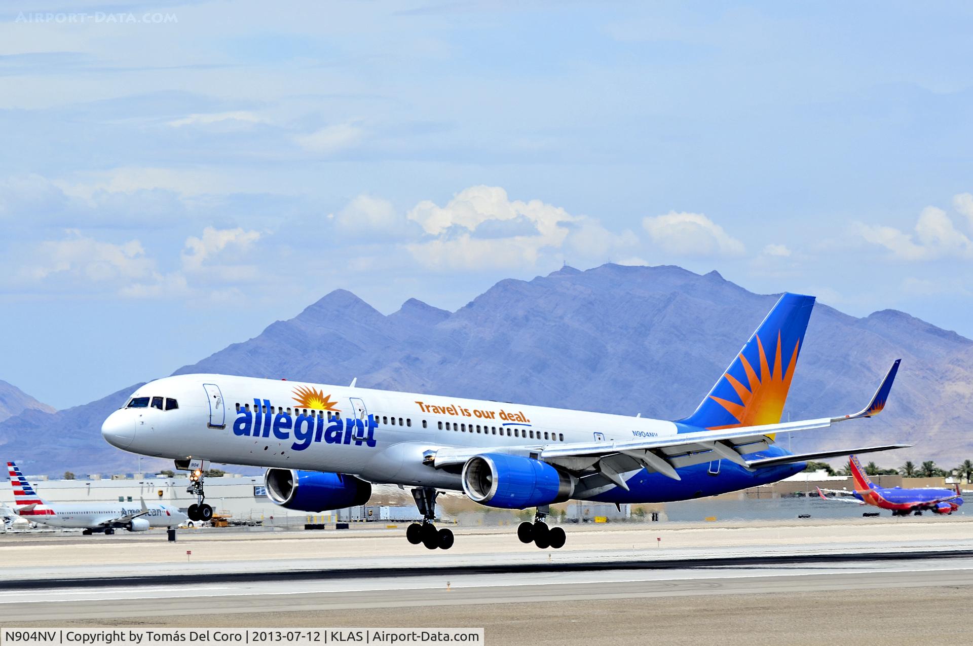 N904NV, 1993 Boeing 757-204 C/N 26967, N904NV Allegiant Air 1993 Boeing 757-204 - cn 26967 /  522


McCarran International Airport (KLAS)
Las Vegas, Nevada
TDelCoro
July 12, 2013