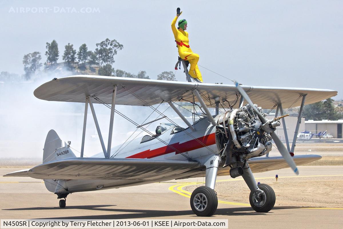 N450SR, 1942 Boeing B75N1 C/N 75-7016, At 2013 Wings Over Gillespie Airshow in San Diego , California