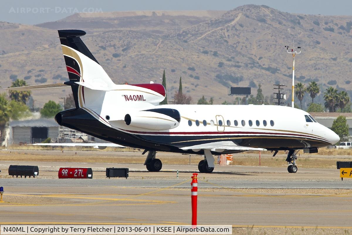 N40ML, Dassault Falcon 900EX C/N 46, At 2013 Wings Over Gillespie Airshow in San Diego , California