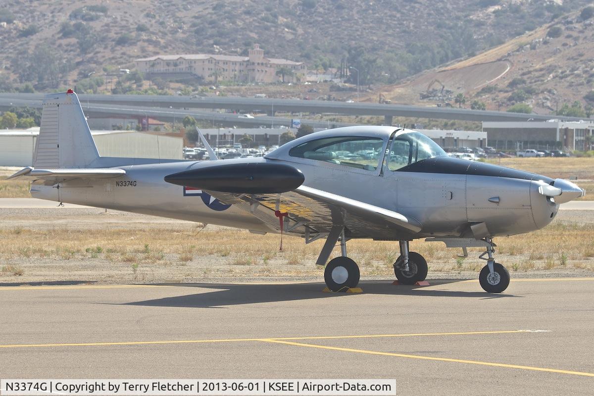 N3374G, 1948 Ryan Navion C/N NAV-4-1280, At 2013 Wings Over Gillespie Airshow in San Diego , California