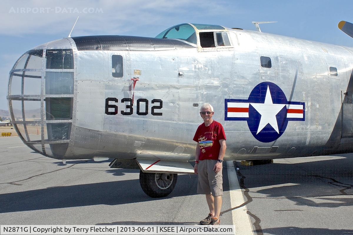 N2871G, Consolidated Vultee P4Y-2 Privateer C/N 66302, For once , in front of the camera ,At 2013 Wings Over Gillespie Airshow in San Diego , California
