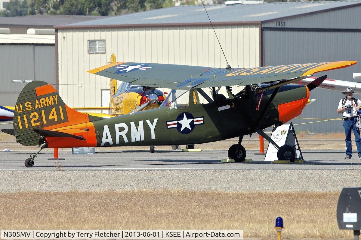 N305MV, Cessna 305A C/N 22455, At 2013 Wings Over Gillespie Airshow in San Diego , California