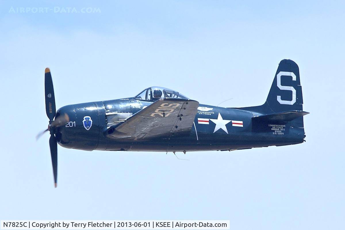 N7825C, 1948 Grumman F8F-2 (G58) Bearcat C/N D.1227, At 2013 Wings Over Gillespie Airshow in San Diego , California