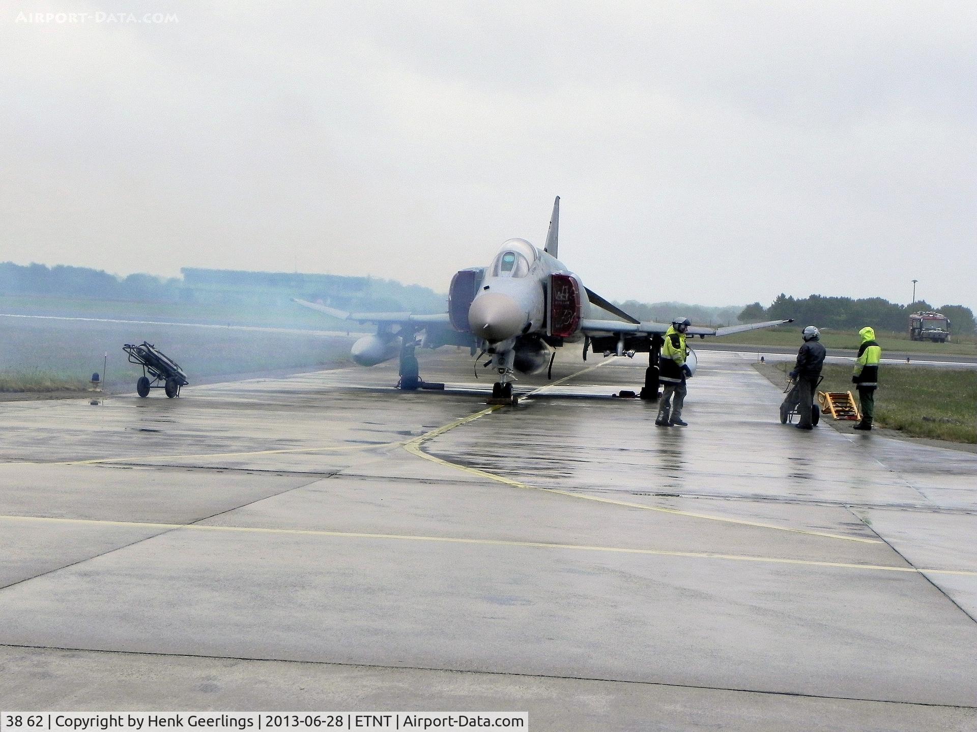 38 62, 1974 McDonnell Douglas F-4F Phantom II C/N 4779, Phantom F-4F Farewell Airshow at Wittmund AFB.

Engine test in the rain