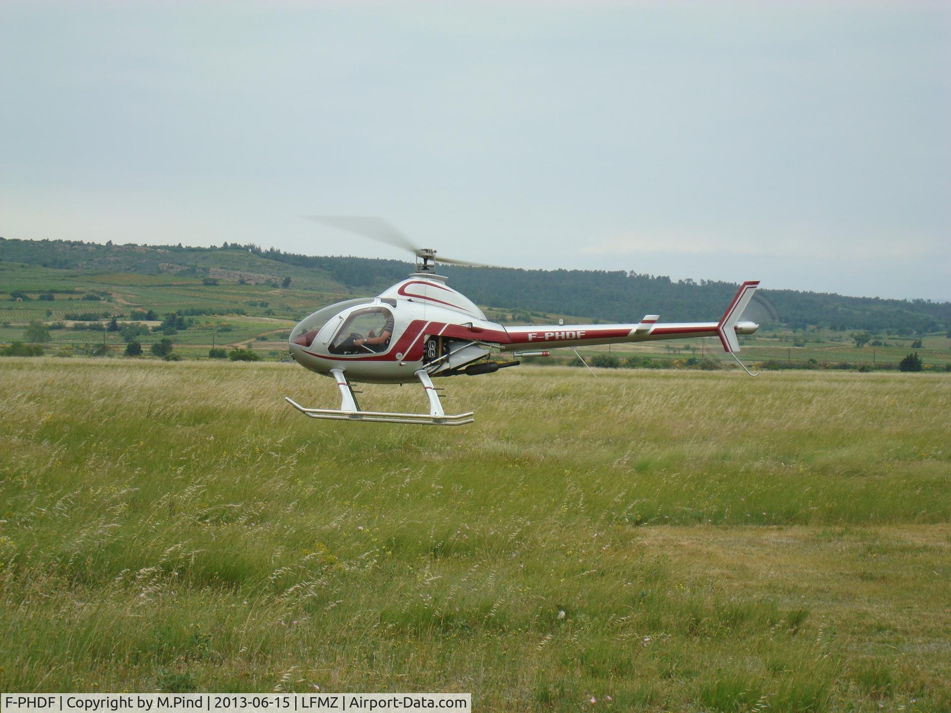 F-PHDF, Rotorway Exec 162F C/N 6281, F-PHDF at Lezignan airport June 2103