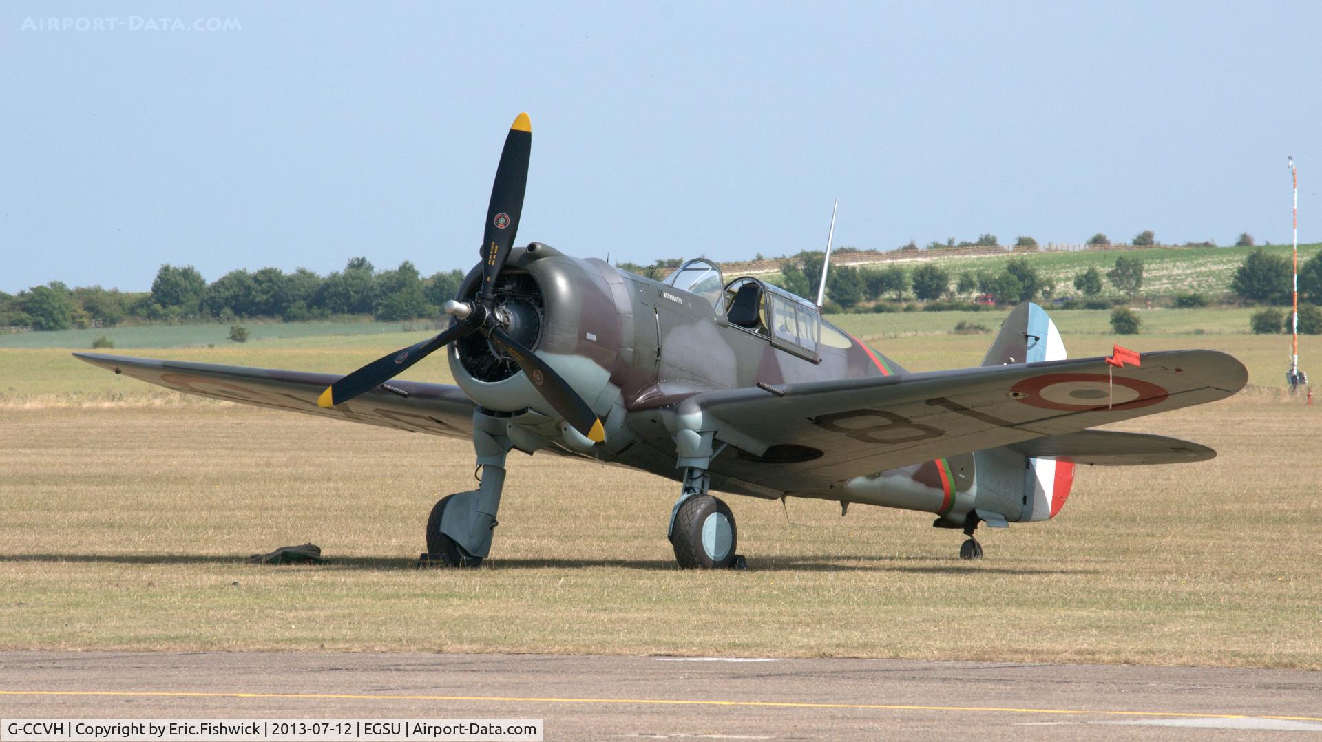 G-CCVH, 1939 Curtiss H-75A-1 C/N 12881, 3. G-CCVH on the eve of Flying Legends Air Show, Duxford - July 2013.