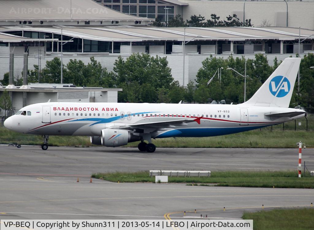 VP-BEQ, 1994 Airbus A320-212 C/N 422, Trackted to AFI after engine ground test due to maintenance...