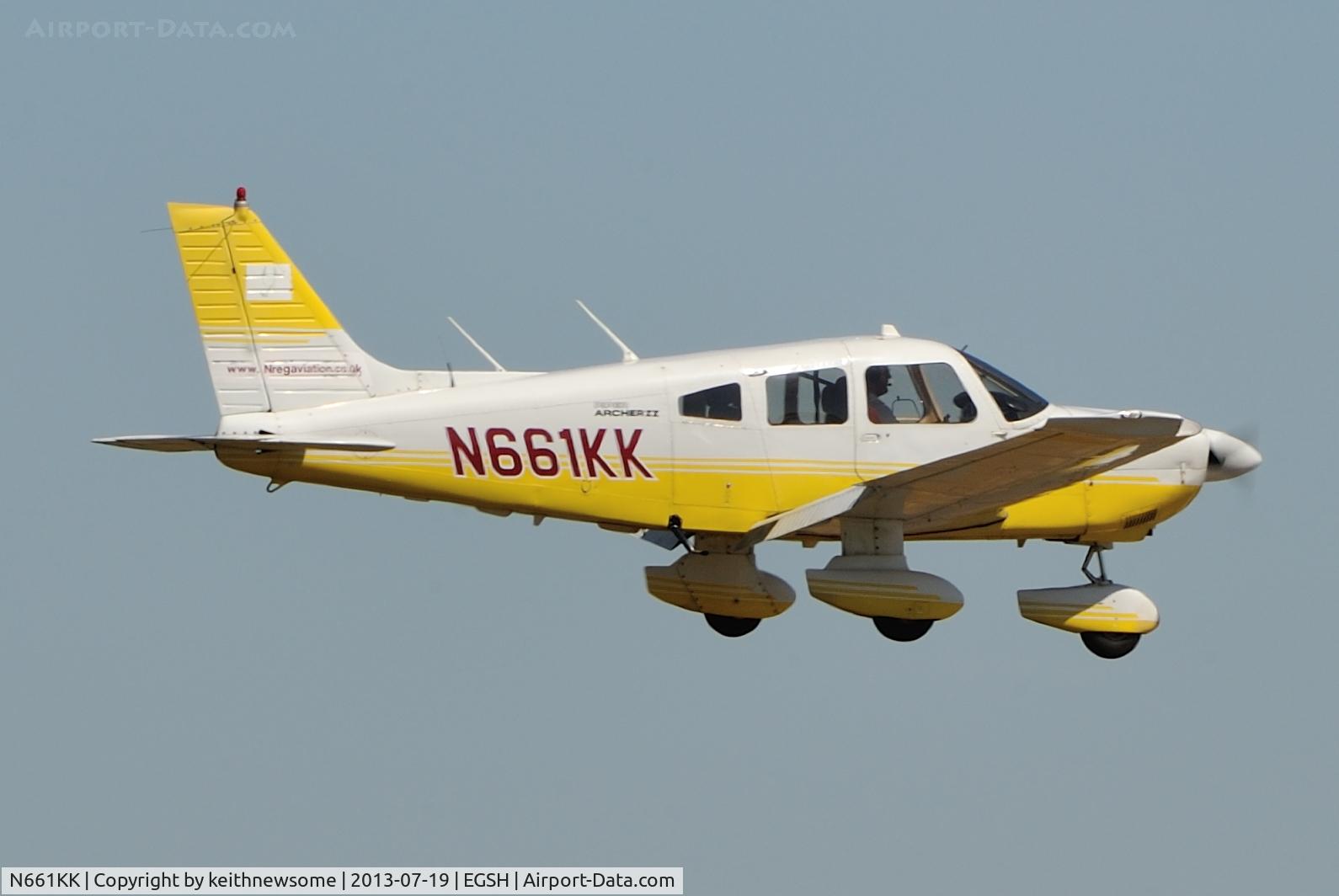 N661KK, 1987 Piper PA-28-181 Archer II C/N 2890028, Landing in big light !