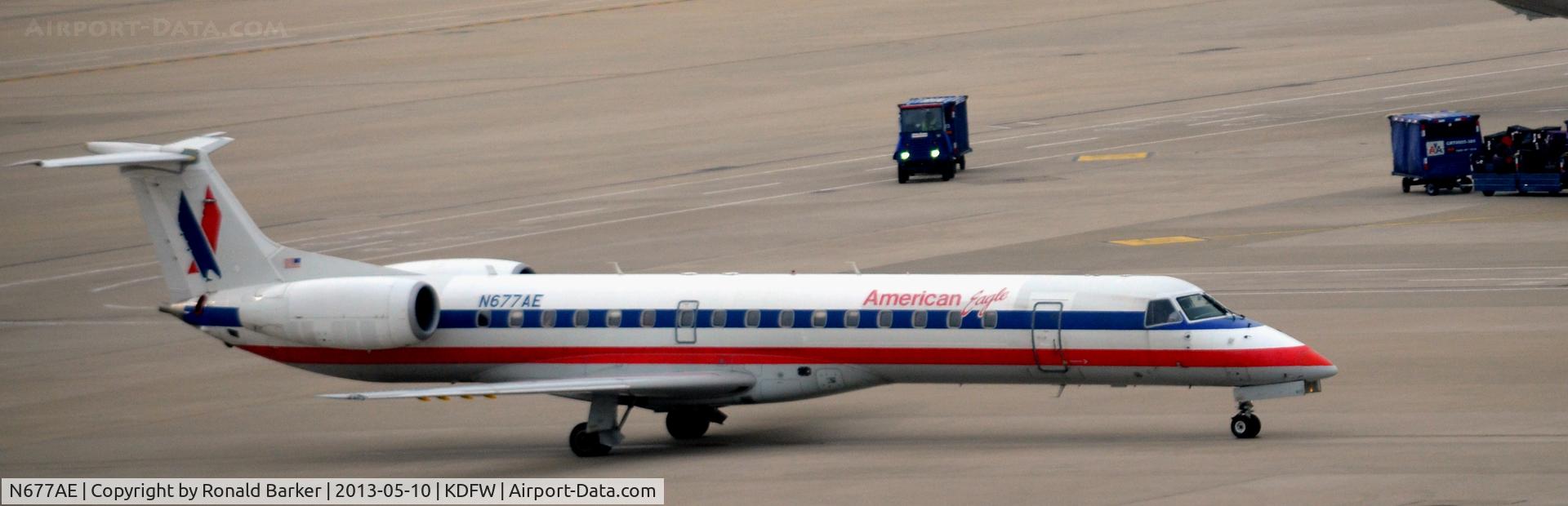 N677AE, 2004 Embraer ERJ-145LR (EMB-145LR) C/N 14500810, Taxi DFW