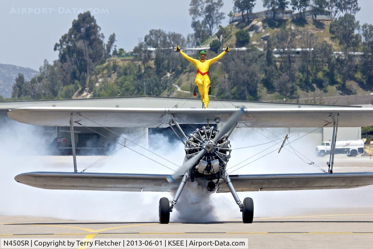 N450SR, 1942 Boeing B75N1 C/N 75-7016, At the 2013 Wings Over Gillespie Airshow in San Diego - California