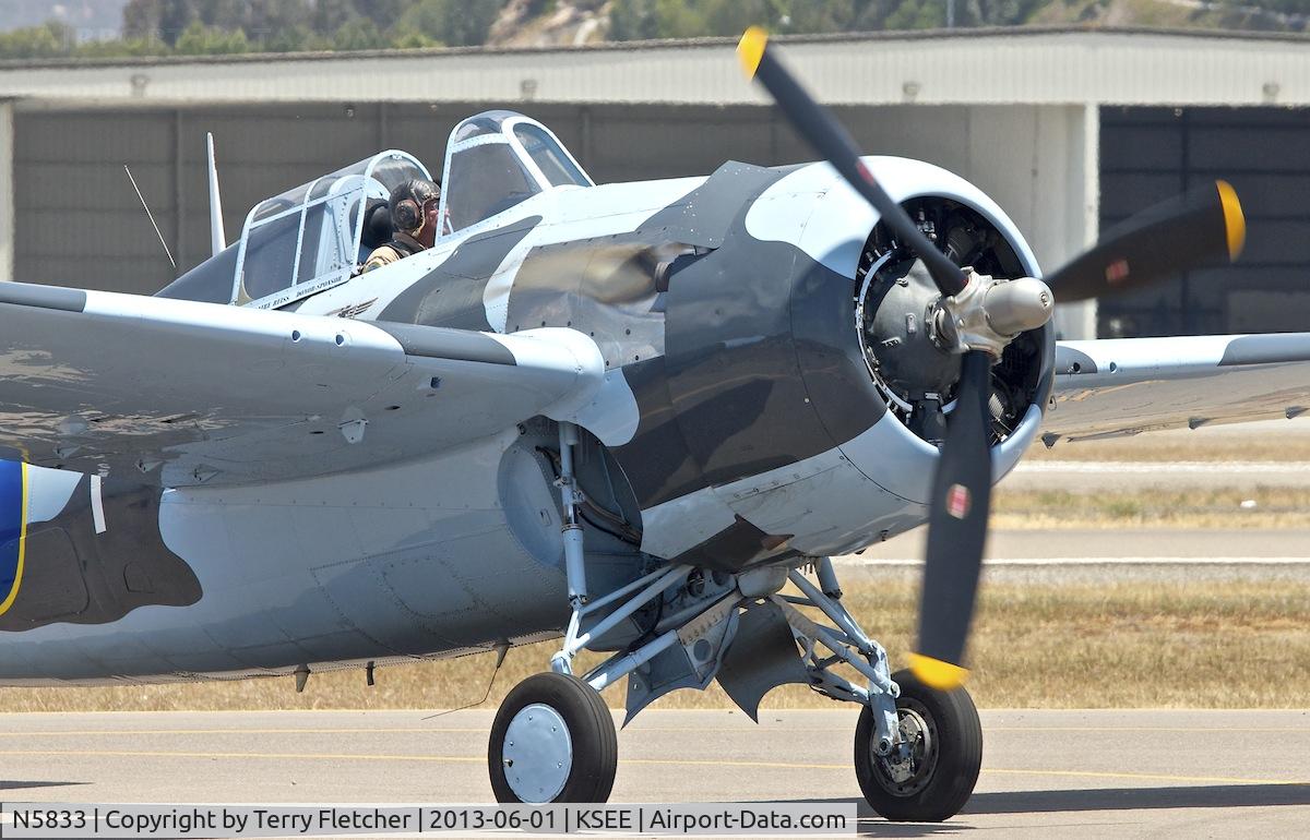 N5833, 1945 General Motors (Grumman) FM-2 Wildcat C/N 5833, At the 2013 Wings Over Gillespie Airshow in San Diego - California