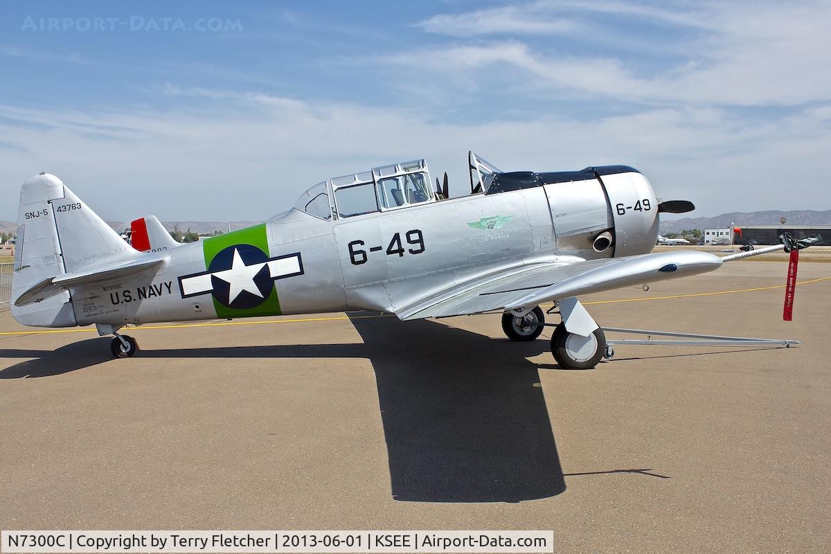 N7300C, 1958 North American AT-6D Harvard II C/N 43763, At the 2013 Wings Over Gillespie Airshow in San Diego - California