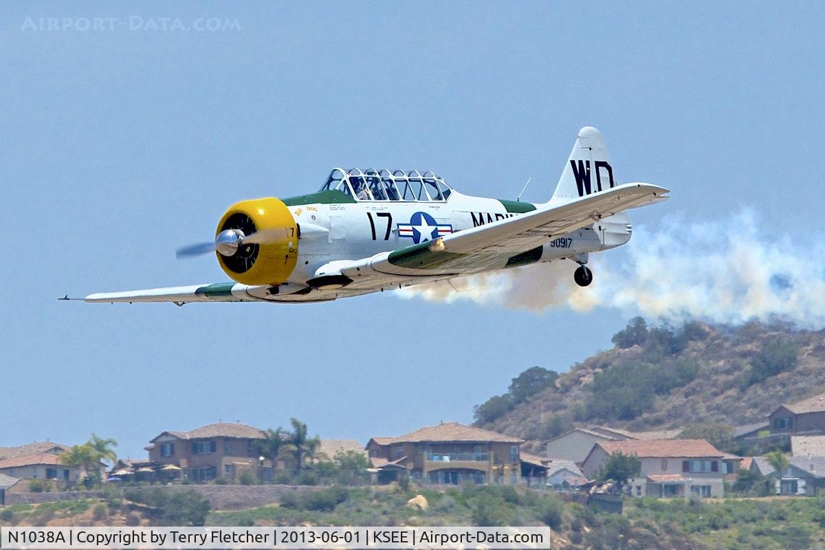 N1038A, 1944 North American SNJ-5 Texan C/N 90917 (121-41633), At the 2013 Wings Over Gillespie Airshow in San Diego - California