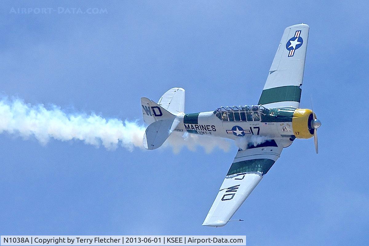 N1038A, 1944 North American SNJ-5 Texan C/N 90917 (121-41633), At the 2013 Wings Over Gillespie Airshow in San Diego - California