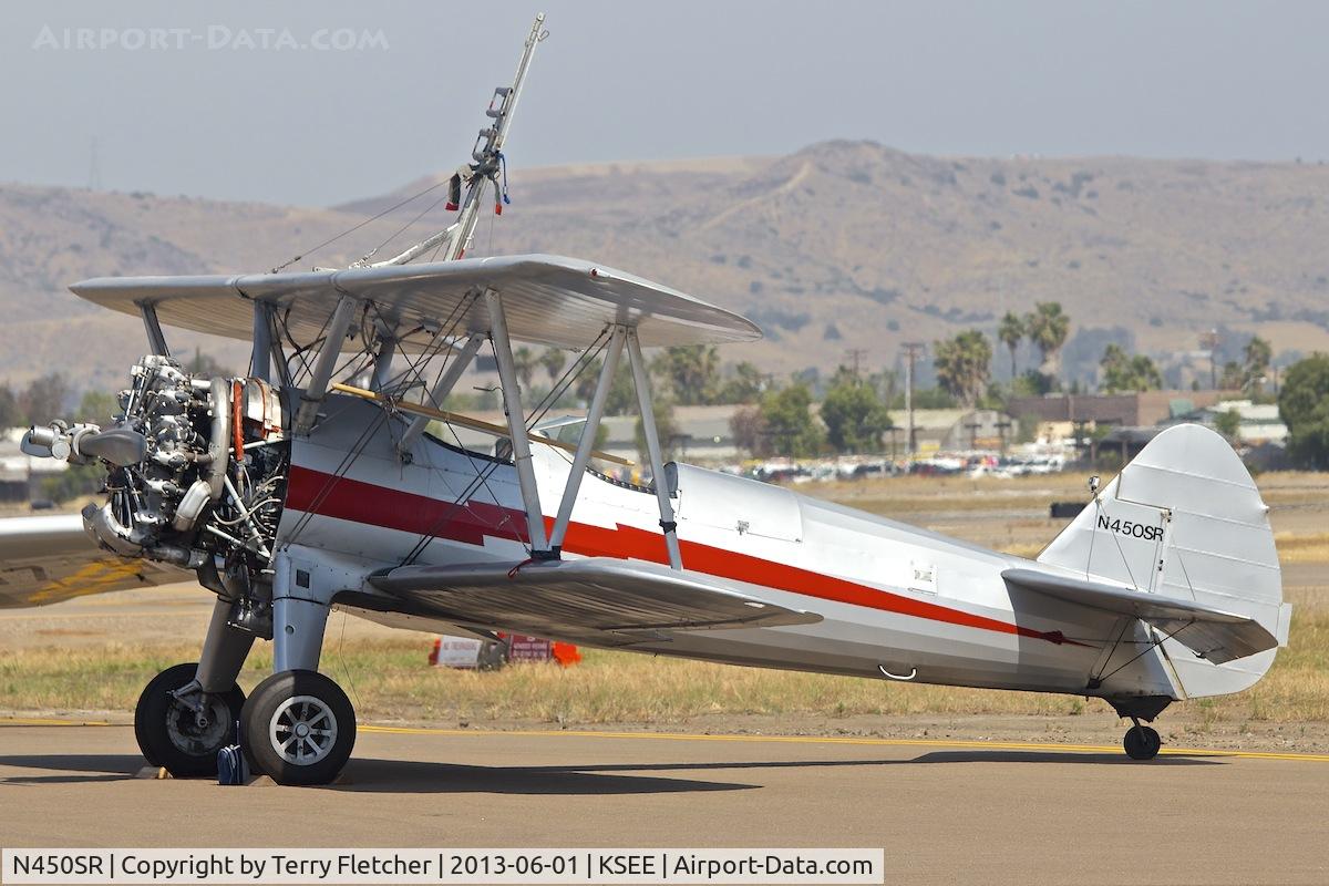 N450SR, 1942 Boeing B75N1 C/N 75-7016, At the 2013 Wings Over Gillespie Airshow in San Diego - California