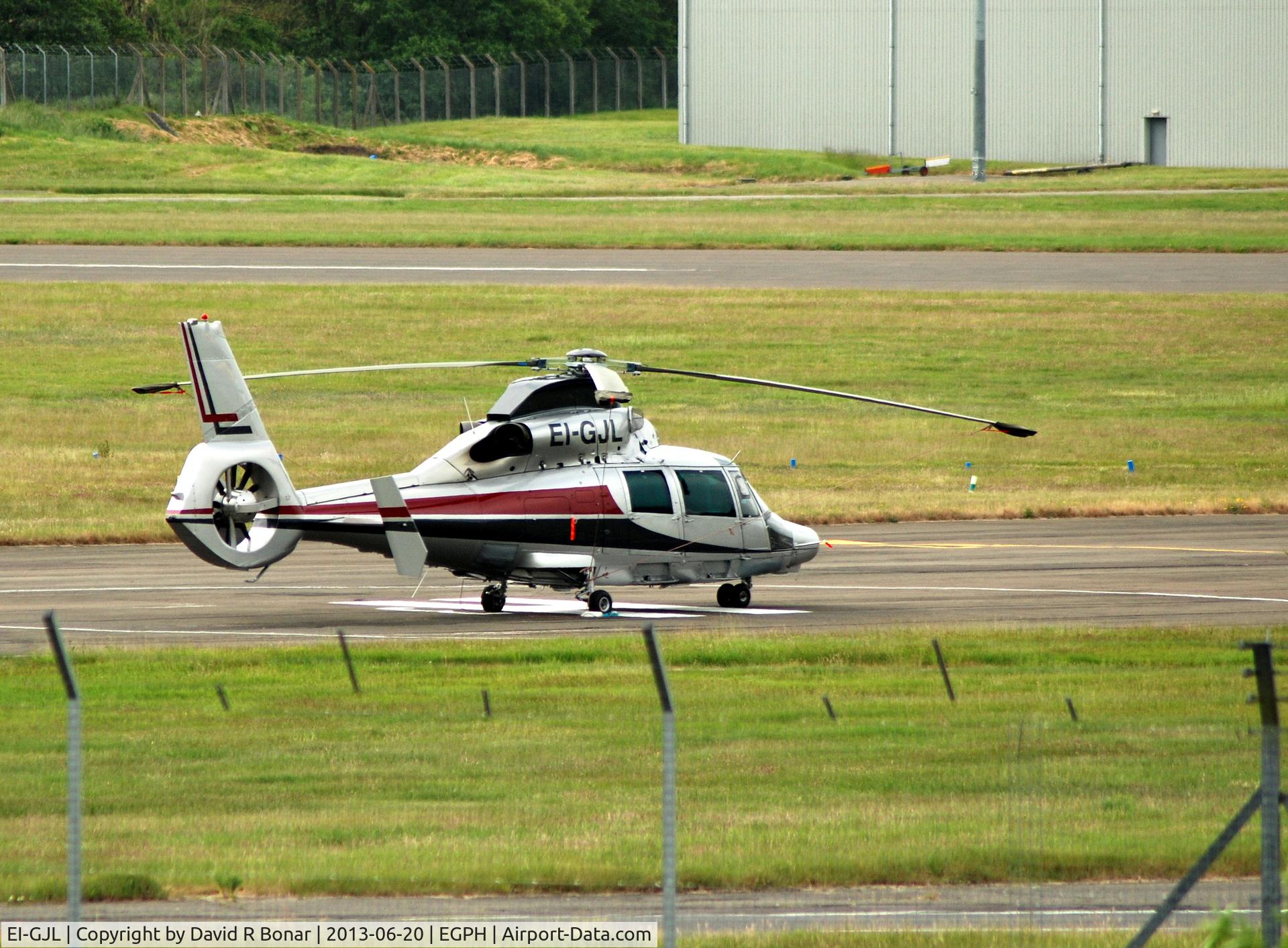 EI-GJL, 2007 Eurocopter AS-365N-3 Dauphin 2 C/N 6785, A visitor from Ireland - parked in-front of the 'Old Turnhouse' hangar