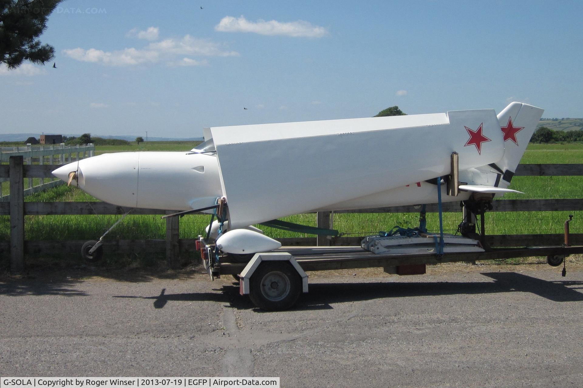G-SOLA, 1988 Star-Lite SL-1 C/N PFA 175-11311, Star-lite SL-1 microlight. Only two in the UK, the other being G-FARO.