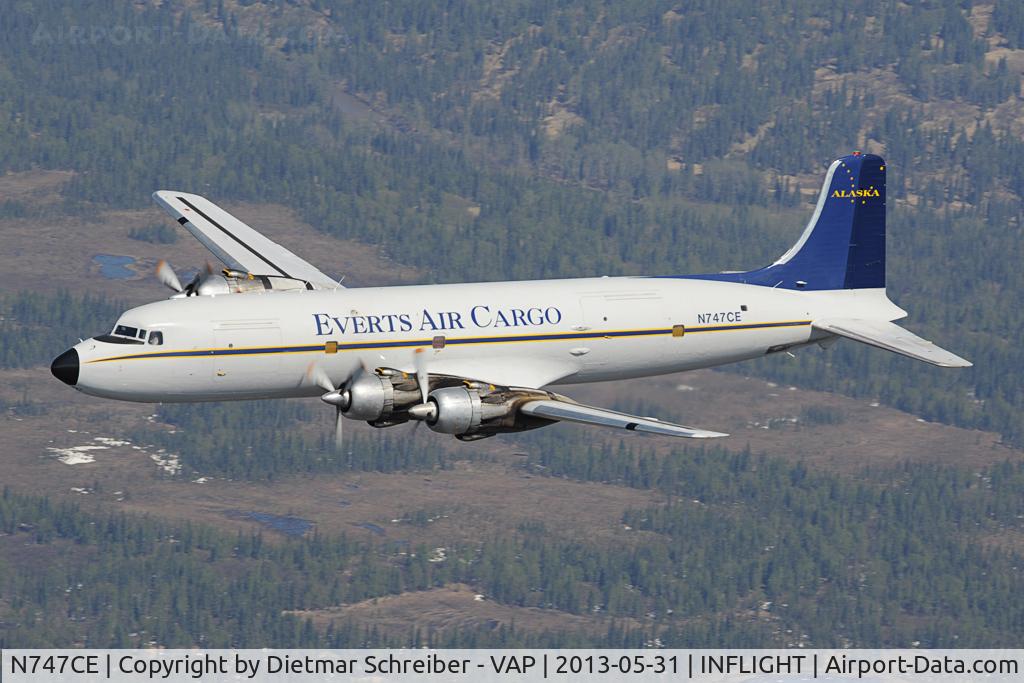 N747CE, 1955 Douglas C-118A Liftmaster (DC-6A) C/N 44661, Everts Air Cargo DC6