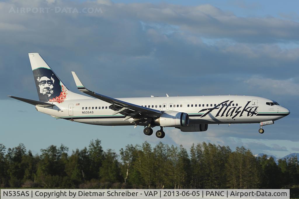 N535AS, 2011 Boeing 737-890 C/N 35200, Alaska Airlines Boeing 737-800