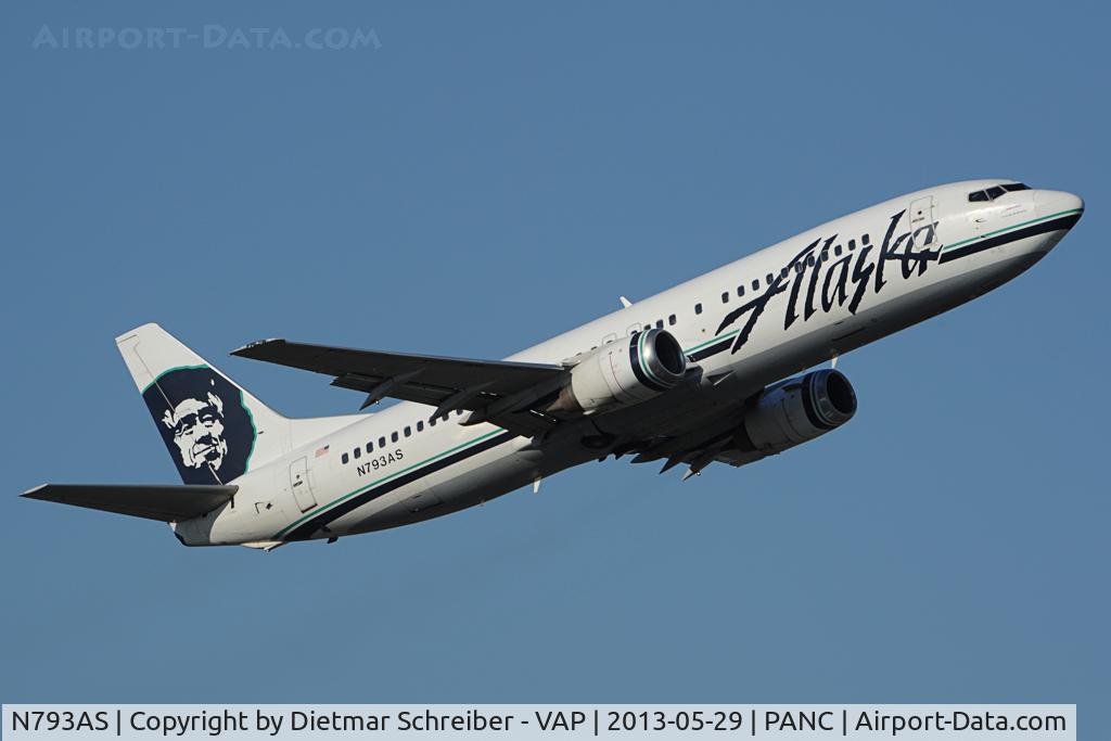 N793AS, 1998 Boeing 737-490 C/N 28888, Alaska Airlines Boeing 737-400