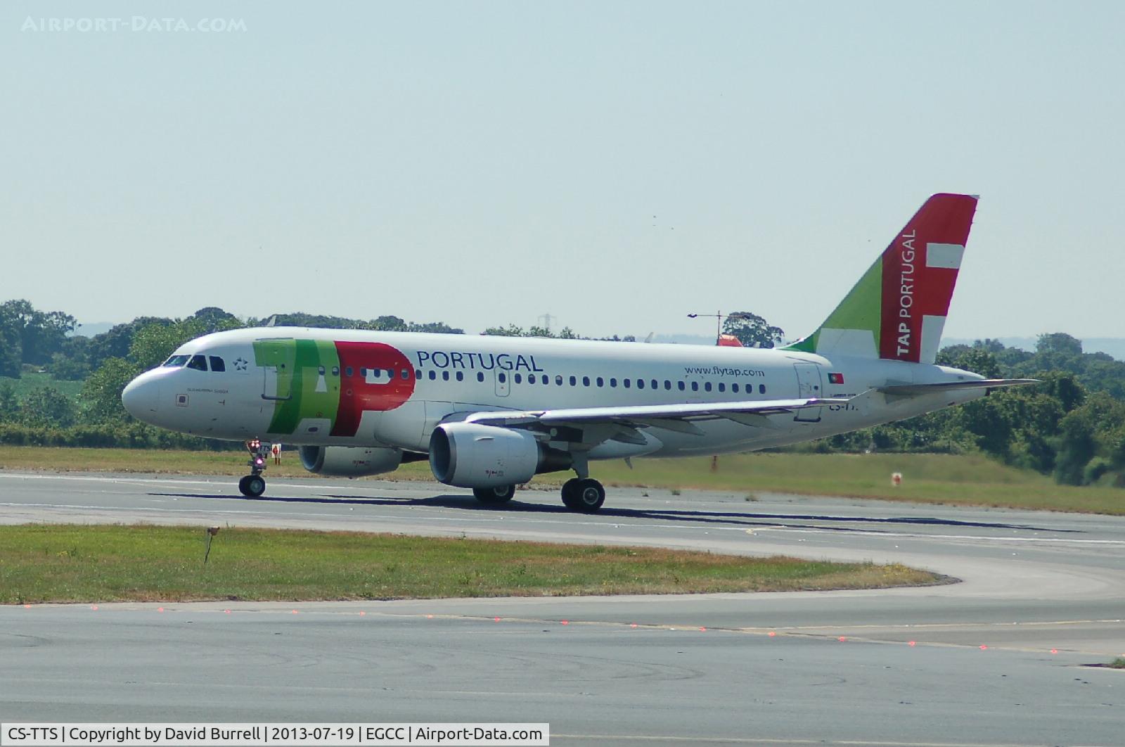 CS-TTS, 2002 Airbus A319-112 C/N 1765, TAP Portugal Airbus A319 CS-TTS at Manchester Airport.